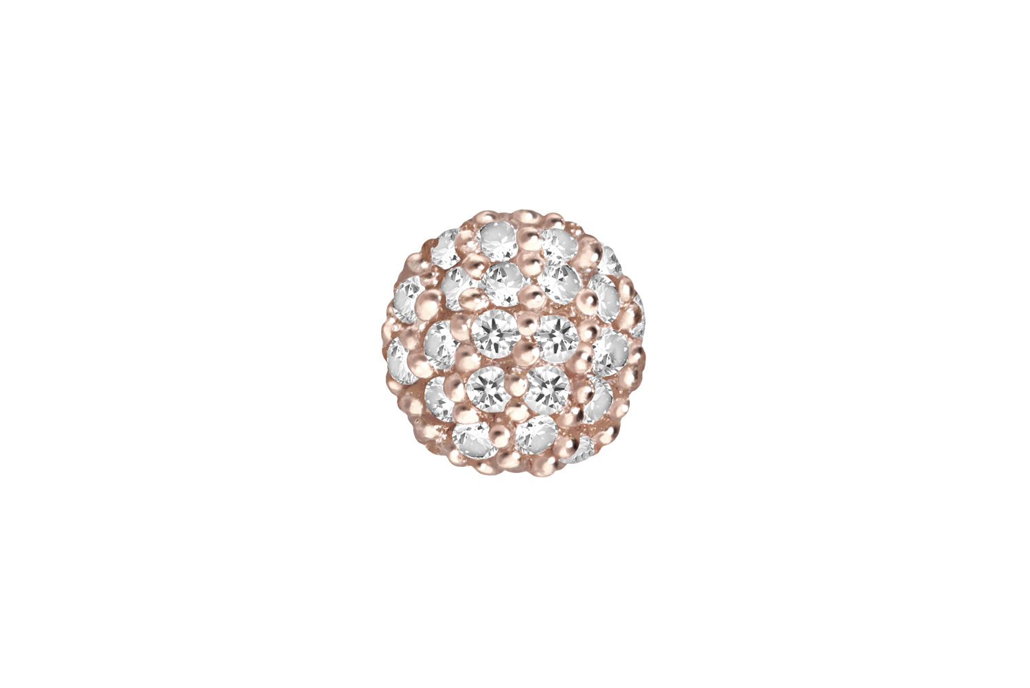 18 Karat Gold Schraubkugel MULTI-MOISSANIT von Piercingline